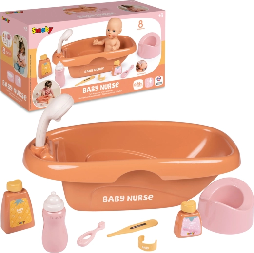 Smoby Baby Nurse Badewanne für Puppen mit Zubehör