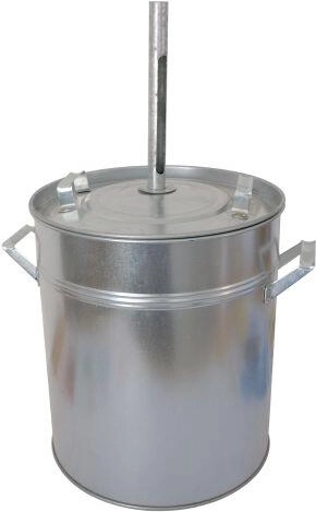 Einmachtopf 30 l aus verzinktem Blech mit Thermometerhülle