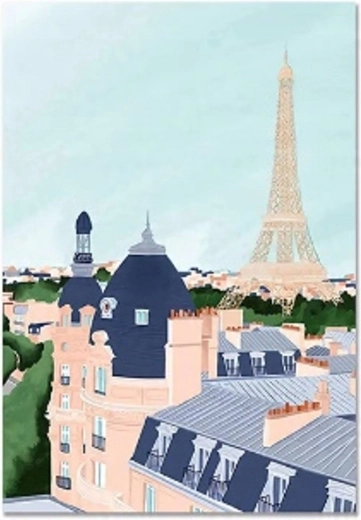 Norimpex Malen nach Zahlen Eiffelturm 40 × 50 cm