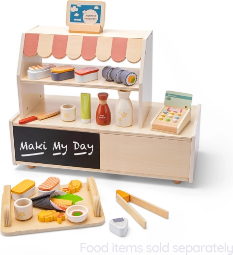 Mini-Restaurant aus Holz für Kinder