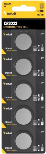 Technik Platinum Lithium-Knopfzelle CR2032 3 V, Packung mit 5 Stk.