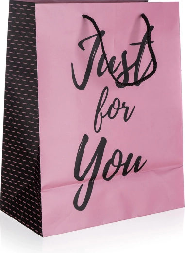 Geschenktasche Just For You Pink M 18 × 22 × 10 cm