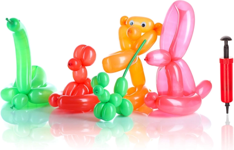 Modellierballons 30 cm mit Pumpe (6 Stk.)