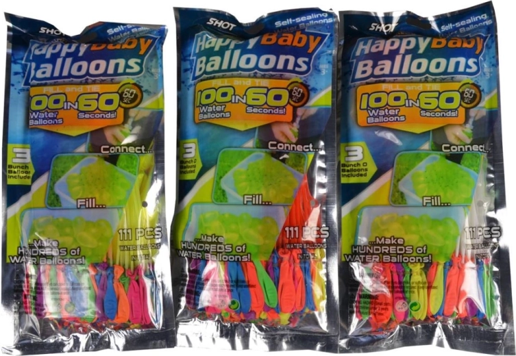 Wasserballons 25 cm – 111 Stück in 60 Sekunden füllen