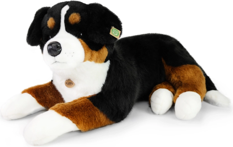 Großer Plüsch‑Berner Sennenhund liegend 89 cm eco‑friendly