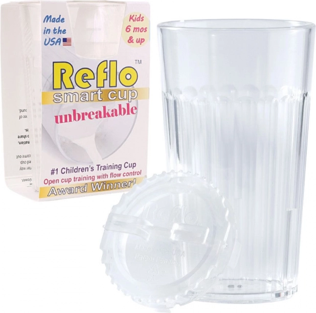 Reflo unzerbrechlicher Trainingsbecher für Kinder, transparent 170 ml
