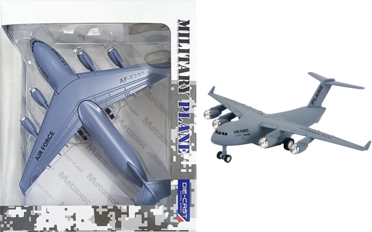 Metallmodell des Flugzeugs BOEING C-17 1:300 mit Licht und Sound