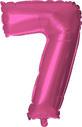 Folienballon Ziffer 7 30 cm rosa TORO