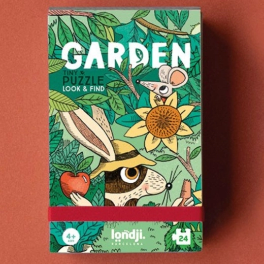 Taschenpuzzle Londji Tiny – Tiere im Garten, 24 Teile