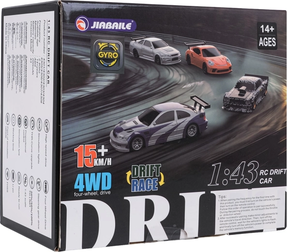 RC Driftauto 1:43 orange mit Zubehör