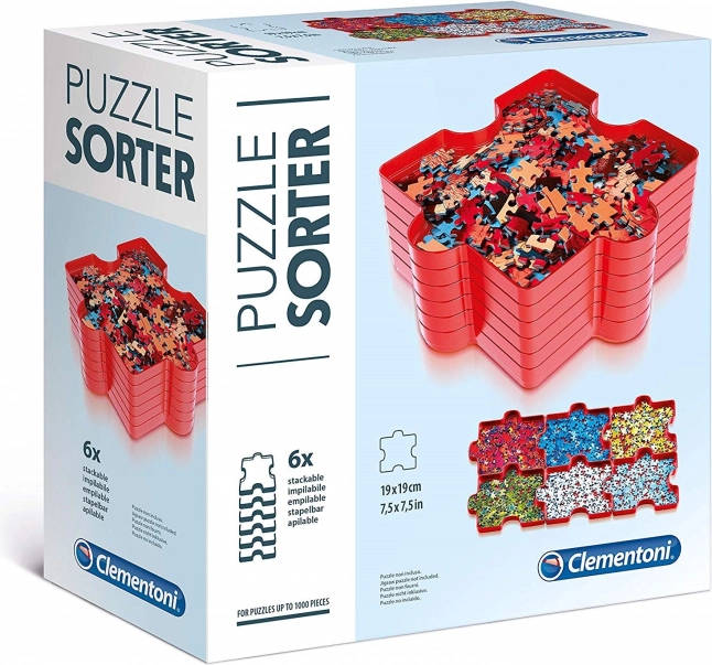 Clementoni Puzzlesortierer – Set mit 6 Fächern