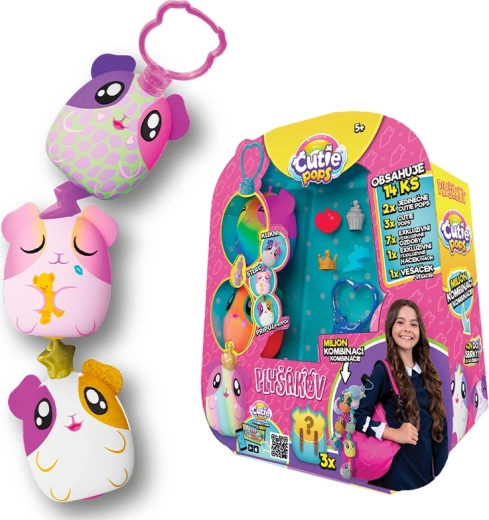 Cutie Pops Mini-Plüsch mit Überraschung – Set mit 5 Stk.