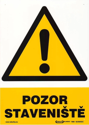 Sicherheitsschild Achtung Baustelle A4 Kunststoff