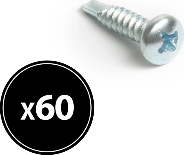 Selbstbohrende Senkkopfschrauben 4,2 × 19 mm, 60 Stück