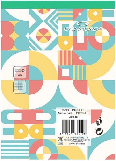 Block CONCORDE A6 kariert, 50 Blatt