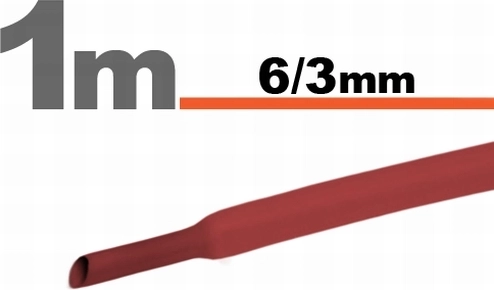 Roter Schrumpfschlauch 6/3 mm