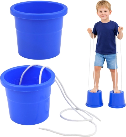 Eimerstelzen für Balancetraining, blau, 2 Stk.