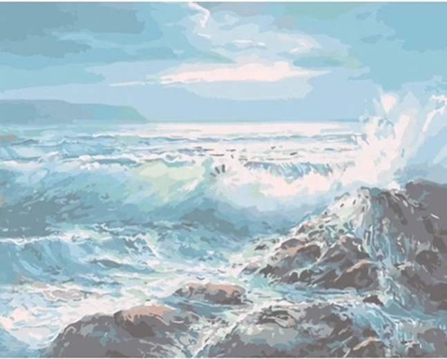 Norimpex Malen nach Zahlen Aufgewühltes Meer 40 × 50 cm