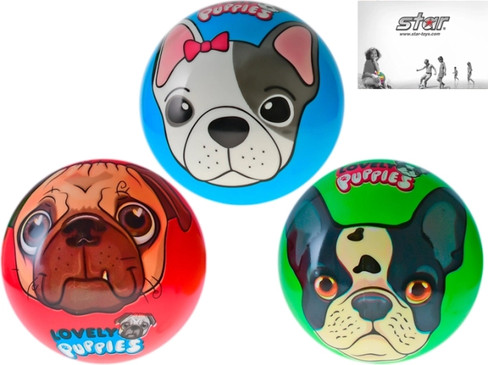 Ball mit Welpenmotiv 11 cm für Kinder ab 10 Monaten