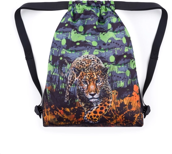 Bagmaster Schulbeutel für Hausschuhe und Sport – Prim Leopard