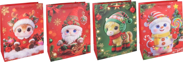 Weihnachtliche Geschenktüte in Größe L – 1 Stück