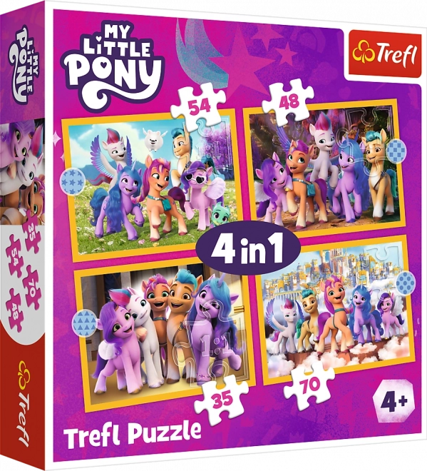 Puzzle 4-in-1 – Lerne die Ponys kennen MY LITTLE PONY Trefl