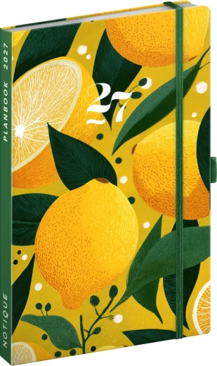 Notique Planbook Tagebuch & Notizbuch Zitronen 2027, 13 × 21 cm