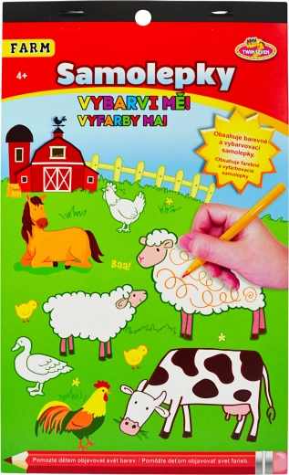 Ausmal-Sticker Bauernhof für Kinder