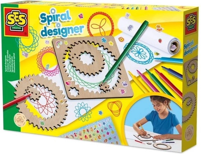SES Creative Spiral Designer – Holzset zum Zeichnen von Spiralen