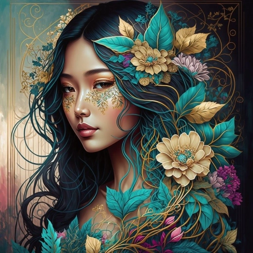 Bluebird quadratisches Puzzle Hana – Kollektion Seele der Natur, 1000 Teile