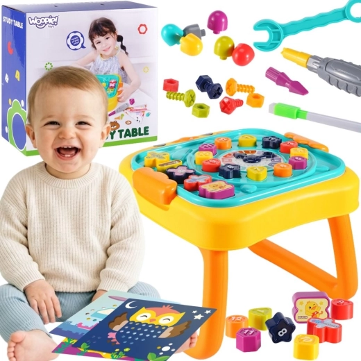 Woopie interaktiver Lerntisch 3-in-1 – Werkbank, Tafel & Zahlenlernen