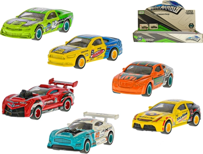 Metall-Rennauto 7 cm mit Freilauf – 6 Varianten