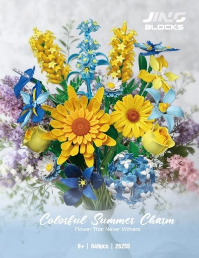 Bausatz Blumenstrauß in Vase – 659 Teile