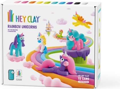 Hey Clay Kreativset – Regenbogen-Einhörner