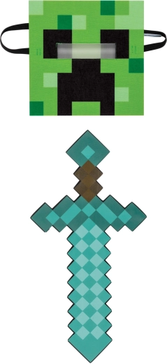 Minecraft Set: Maske und Schaumstoffschwert Creeper