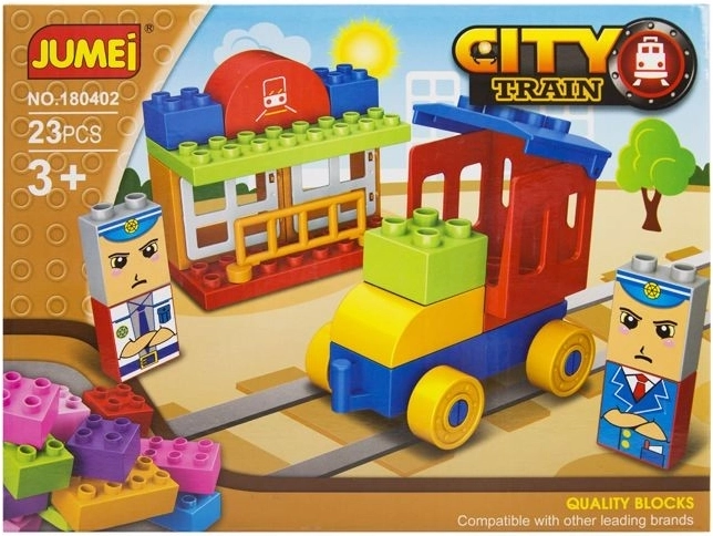 Baukasten Jumei City-Zug 23 Teile 26 × 19 cm - 1 Stück