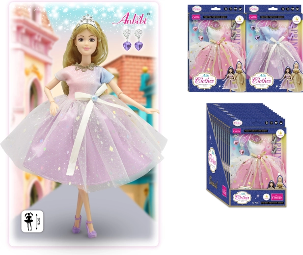 Klassisches Prinzessinnenkleid für 30-cm-Puppen – mehrere Varianten