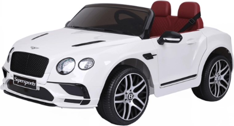 Elektrisches Kinderauto BENTLEY Supersports, weiß, 12 V, 2 Motoren
