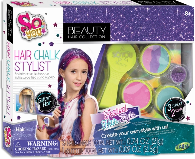 Tasia bunte Haarringe mit Glitter