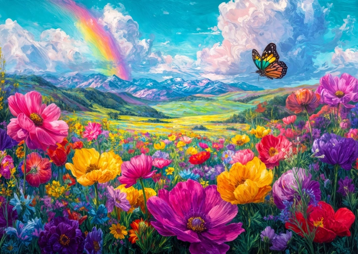 Enjoy Puzzle Regenbogenwiese 1000 Teile