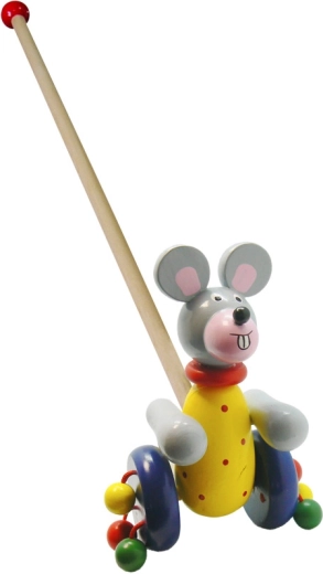 Babu Holzmaus an der Stange für Kinder