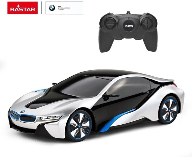 Rastar BMW i8 RC-Auto mit Fernbedienung 1:24 silber