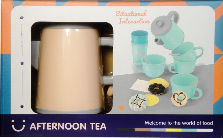 Kinder-Teeservice – Kunststoff-Küchenset für Rollenspiele im Haushalt