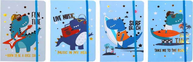 Notizbuch Dino 14,5 × 21 cm, 80 Blatt