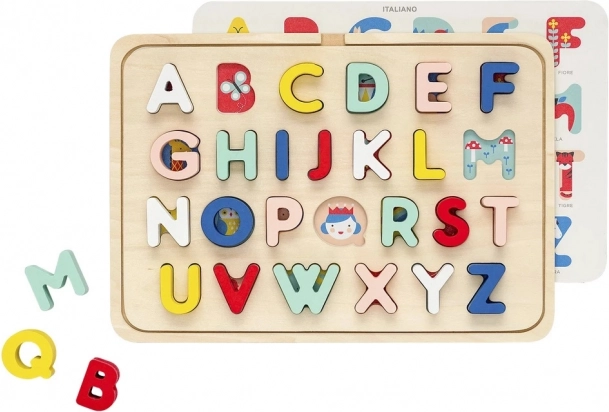 Petit Collage Holz-Alphabet-Puzzle (26 Teile, FSC)