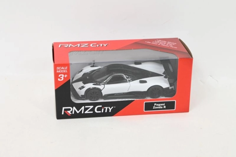 Metallmodell RMZ Pagani Zonda R weiß 1:39 mit Pull-Back