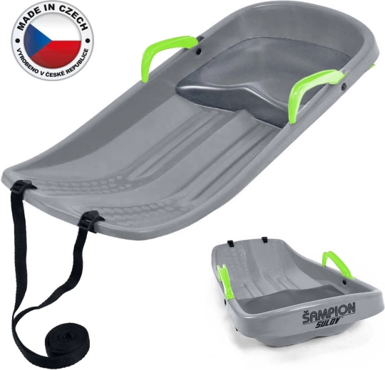 SULOV Champion Kinderbob mit Sitz und Zugband grau