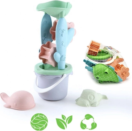 Woopie Green umweltfreundliches Sand-Set mit Eimer und Mühle, 4 Teile