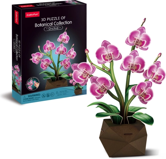 CubicFun 3D-Puzzle Botanische Kollektion: Orchidee, 85 Teile