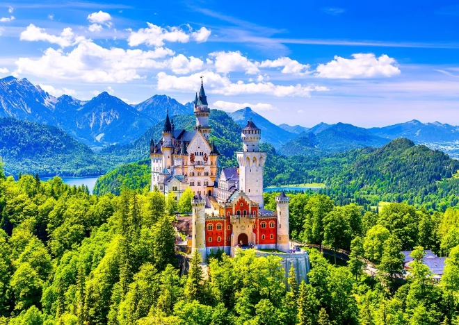 Puzzle Schloss Neuschwanstein im Sommer 1000 Teile